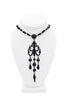 Jean Paul Gaultier Black Candelabra Chandelier Beaded Chain Drop Necklace