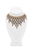 Erickson Beamon Silver Orange Black Beaded Crystal Chain Bib Collar Necklace
