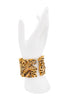 Roberto Cavalli Gold Embellished Semi Precious Stones Dragon Cuff Bracelet