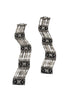 Vintage Silver Black Embellished Link Chain Bracelet