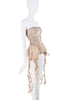 Koala Momo Tan Beige Dragonfly Skeleton Print Ruffle Tube Top