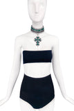 Armen Ra Emerald Green Cross Crystal Choker