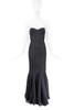 Givenchy Black Bustier Corset Fishnet Mermaid Dress Gown