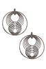 Jean Paul Gaultier Silver Geometric Intersecting Circles Large Hoop Earrings