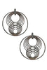 Jean Paul Gaultier Silver Geometric Intersecting Circles Large Hoop Earrings