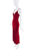 Jean Paul Gaultier Red Velvet Bias Cut Slip Dress Gown