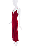 Jean Paul Gaultier Red Velvet Bias Cut Slip Dress Gown
