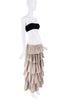 Koala Momo Tan Beige Ruffle Boho Maxi Skirt