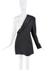 Dolce & Gabbana Black One Shoulder Asymmetric Suit Blazer Dress