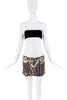 Dolce & Gabbana Brown Black White Cheetah Print Mini Skirt