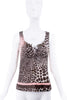 Roberto Cavalli Pink & Brown Giraffe Print Top 2003/2004