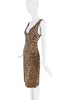 Dolce & Gabbana Brown Black Cheetah Print Bodycon Dress