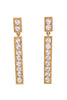 Yves Saint Laurent Gold Bar Crystal Earrings