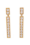 Yves Saint Laurent Gold Bar Crystal Earrings