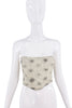 Vivienne Westwood White Black Polka Dot Burst Pattern Bustier Corset Top