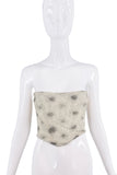 Vivienne Westwood White Black Polka Dot Burst Pattern Bustier Corset Top
