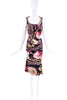 Roberto Cavalli Multi Color Floral Print Midi Dress