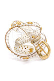 Chanel-esque PVC Gold Studded Rockstar Belt