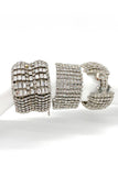Vintage Albert Weiss 1950's Rhinestone Bracelets - Set of three