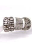 Vintage Albert Weiss 1950's Rhinestone Bracelets - Set of three