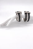 Eddie Borgo Gunmetal Silver Interchangeable Pavé Crystal Stacked Bracelets
