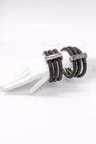Eddie Borgo Gunmetal Silver Interchangeable Pavé Crystal Stacked Bracelets