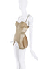 Burberry Tan Beige Padded Hips Mesh Cut Out Corset Bustier Top
