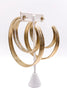 Vionnet Gold Tribal Triple Hoop Earring