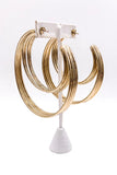Vionnet Gold Tribal Triple Hoop Earring