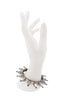 Vintage Silver Metal Geometric Balled Spike Cuff Bracelet