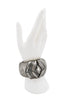 Alexis Bittar Silver Crystal Geometric Diamond Snap Cuff Bracelet