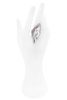 Alexander McQueen Silver Crystal Rhinestone Large Cocktail Ring