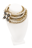 DSquared2 Gold Chain Pearl Crystal Rhinestone Cross D2 Charm Necklace