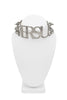 Versace Silver XL Logo Double Chain Choker Necklace