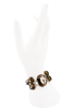Jean Paul Gaultier Silver Amber Gemstone Crystal Link Chain Bracelet
