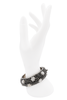Christian Dior x Galliano Silver Crystal and Black Rhinestone Cuff Bracelet