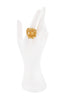 Versace Gold Medusa Logo Embellished Statement Ring