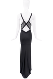 Alexandre Vauthier Black Cut Out Mesh Dress Gown