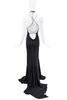 Givenchy Black Wrap Around Neck Minimal Slip Dress Gown