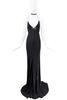 Givenchy Black Wrap Around Neck Minimal Slip Dress Gown