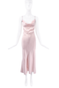 Christian Dior Pink Silk Bias Cut Slip Dress Gown