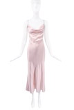 Christian Dior Pink Silk Bias Cut Slip Dress Gown