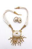 Valentino Gold and Pearl "Coral" Costume Jewelry Set - BOUTIQUE PURCHASE PRICE