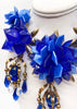 Gucci Lapis Lazuli Blue Resin and Crystal Floral Necklace SS2013