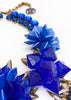 Gucci Lapis Lazuli Blue Resin and Crystal Floral Necklace SS2013
