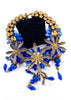 Gucci Lapis Lazuli Blue Resin and Crystal Floral Necklace SS2013