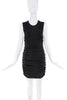 Dion Lee Black Ribbed Mesh Metal Hook Link Cut Out Dress