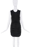 Dion Lee Black Ribbed Mesh Metal Hook Link Cut Out Dress