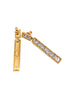 Yves Saint Laurent Gold Bar Crystal Earrings