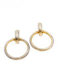 Vintage Gold "Door Knocker" Large Hoop Earrings